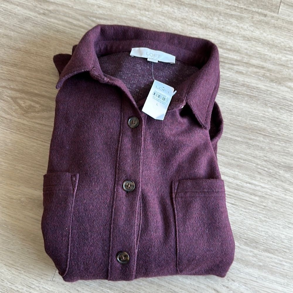 Loft Cozy Pocket Shirt NWT